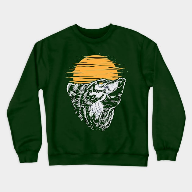 Lone wolf Crewneck Sweatshirt by King Tiger